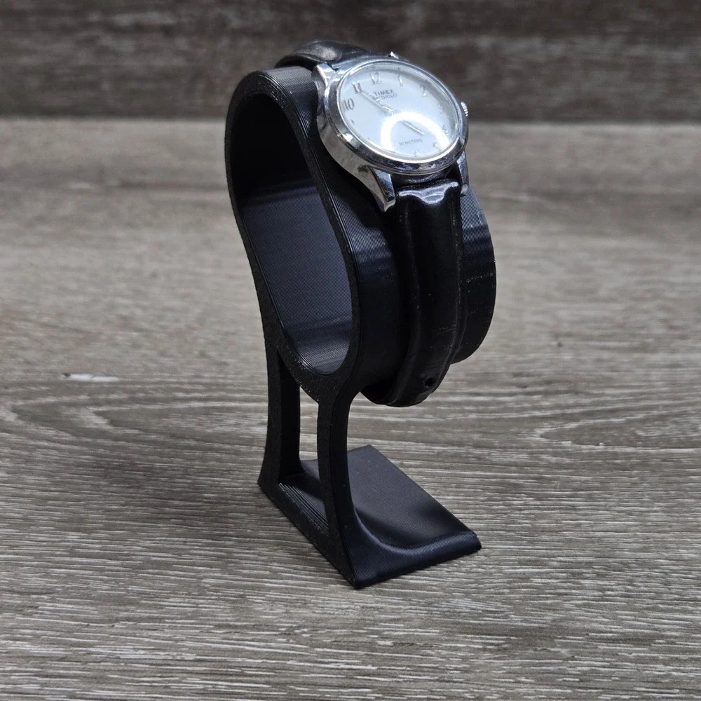 Timex Indiglo Silver Tone Round Women's Watch 30M Black Leather Band Tested